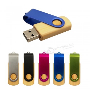 Plus de 10PCS Logo personnalisé gratuit Vitesse rapide 64 Go Clé USB en bambou Clé USB 32 Go 16 Go 8 Go Clé USB 4 Go Clé USB en bambou U Disque
