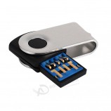 mejor regalo logotipo personalizado mini disco flash USB de alta velocidad giratorio USB 3.0