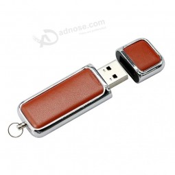 Unidad flash USB de cuero barata a granel de cuero U