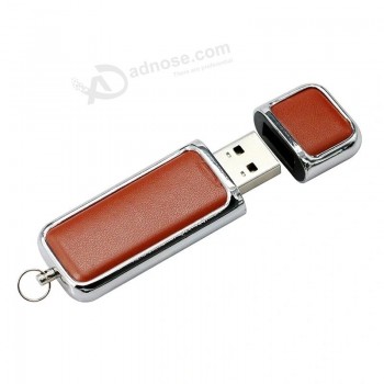 Unidad flash USB de cuero barata a granel de cuero U