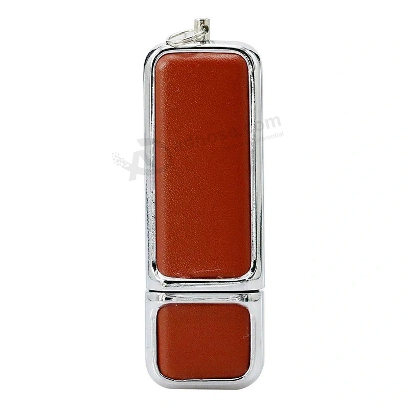 Unidad flash USB de cuero barata a granel de cuero de encargo del disco U