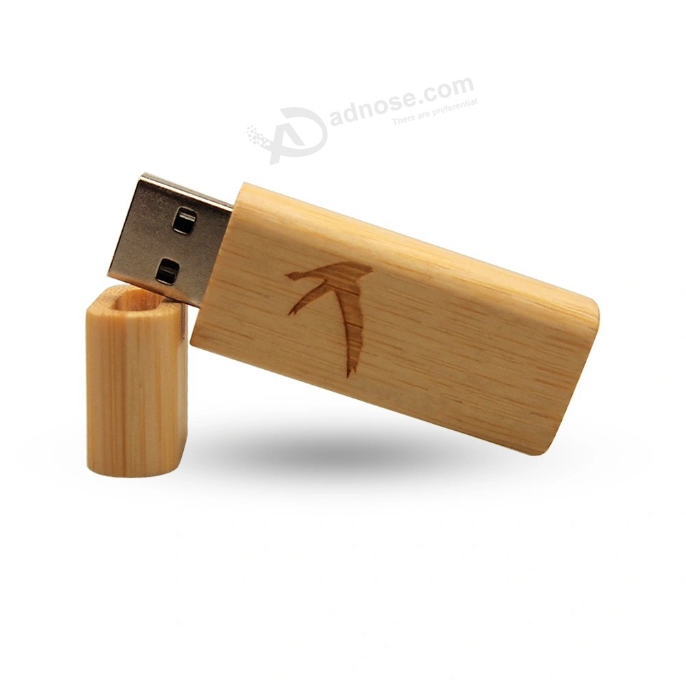 Benutzerdefiniertes Logo USB-Flash-Stick aus Holzbambus 4 GB 8 GB 16 GB 32 GB 64 GB Pendrive Wood Memory Stick U-Diskette (über 10 Stück kostenloses Logo)