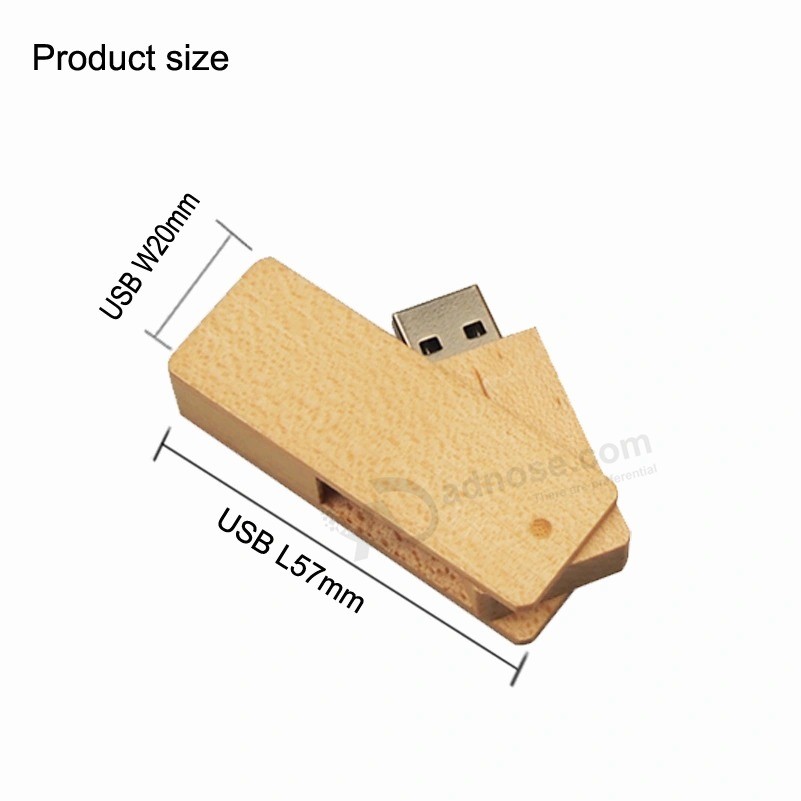 Custom Logo Wooden USB Flash Stick Pendrives 8GB 32GB 64GB 2.0 Real Capacity Memory Sticks Photography Disk (Over 10PCS Free Logo)