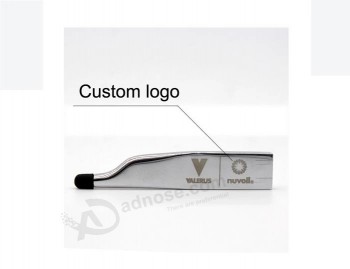 logo personalizzato 2 GB / 4 GB / 8 GB / 64 GB mini chiave USB in metallo argento con design piacevole