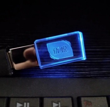 Popular U Disk Custom Luminous Crystal Flash Disk