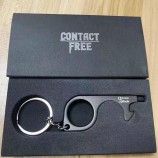 Contact Gratuit Porte-clés Forme de clé Isolé Porte-clés Sécurité Outil tactile Écran Multifonction EDC Porte Ouvre-bouteille