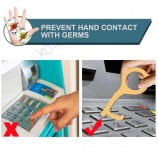 main en métal sans contact hygénique porte-clés bouteille ouvre-porte