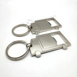 Porte-clés en métal classique promotionnel porte-clés en aluminium avec logo gravure décapsuleur porte-clés