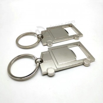 Porte-clés en métal classique promotionnel porte-clés en aluminium avec logo gravure décapsuleur porte-clés