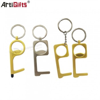 main en métal pas de touche clé hygiénique porte-clés de garage bouteille ouvre-porte