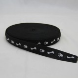 Sangle noir en polyester / PP / nylon / ruban pour laisses pour animaux de compagnie