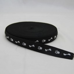 schwarzes Polyester / PP / Nylongewebe / -band für Haustierleinen