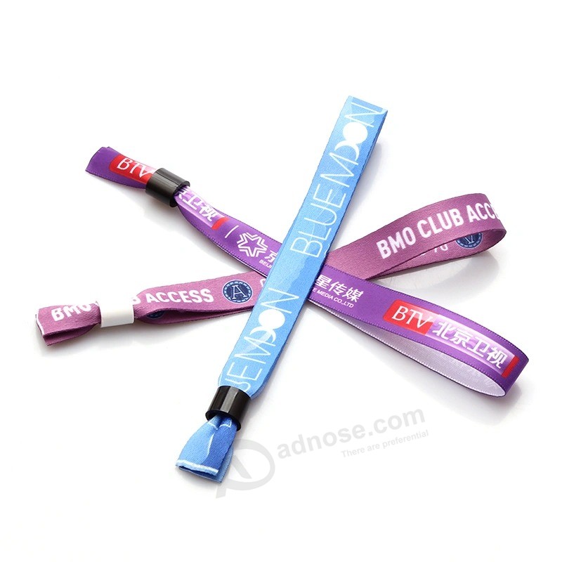 Wholesale Printed Ribbon Wristbands for Festival Ticket