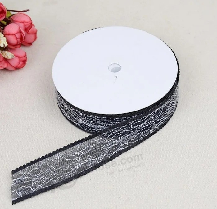 New Design Ultrasonic Embossing Organza Ribbon for Accessory