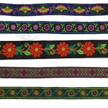 bricolage fait à la main dentelle style rural microscopique petit ruban ethnique floral