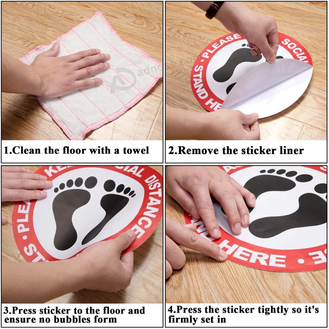 Anti--Slip waterproof Thick please Stand apart Floor Decal