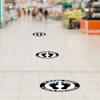 Social Distancing Floor Decals Sign Stickers 12 Inch Safety Social Distance Decal