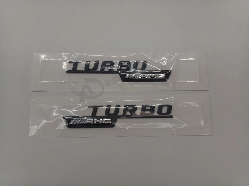 Gloss black Finished turbo Biturbo logo Decal