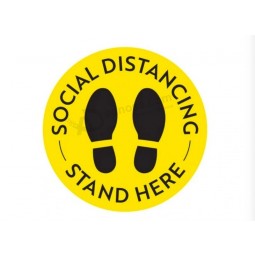 Décalcomanie de sol de distanciation sociale OEM / ODM avec de nombreux styles