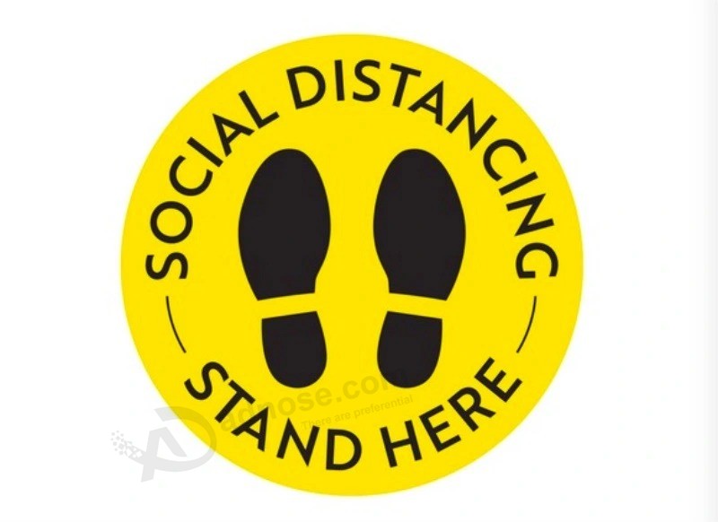 OEM / ODM Social Distancing Floor Decal mit vielen Stilen