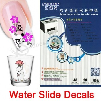陶瓷玻璃塑料杯的指甲贴水滑贴花