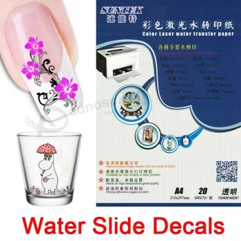 Autocollants pour ongles Décalcomanies de toboggan d’eau pour tasse en plastique en verre céramique
