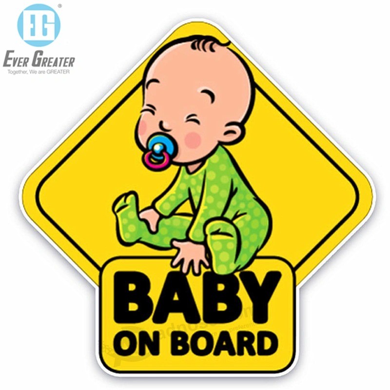 婴儿车载凉爽反光反光太阳镜儿童车贴贴纸警告贴花定制婴儿车载贴纸
