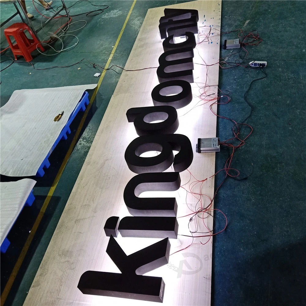 Advertising Backlit Metal Letters Signs 3D Metal Letter with Light