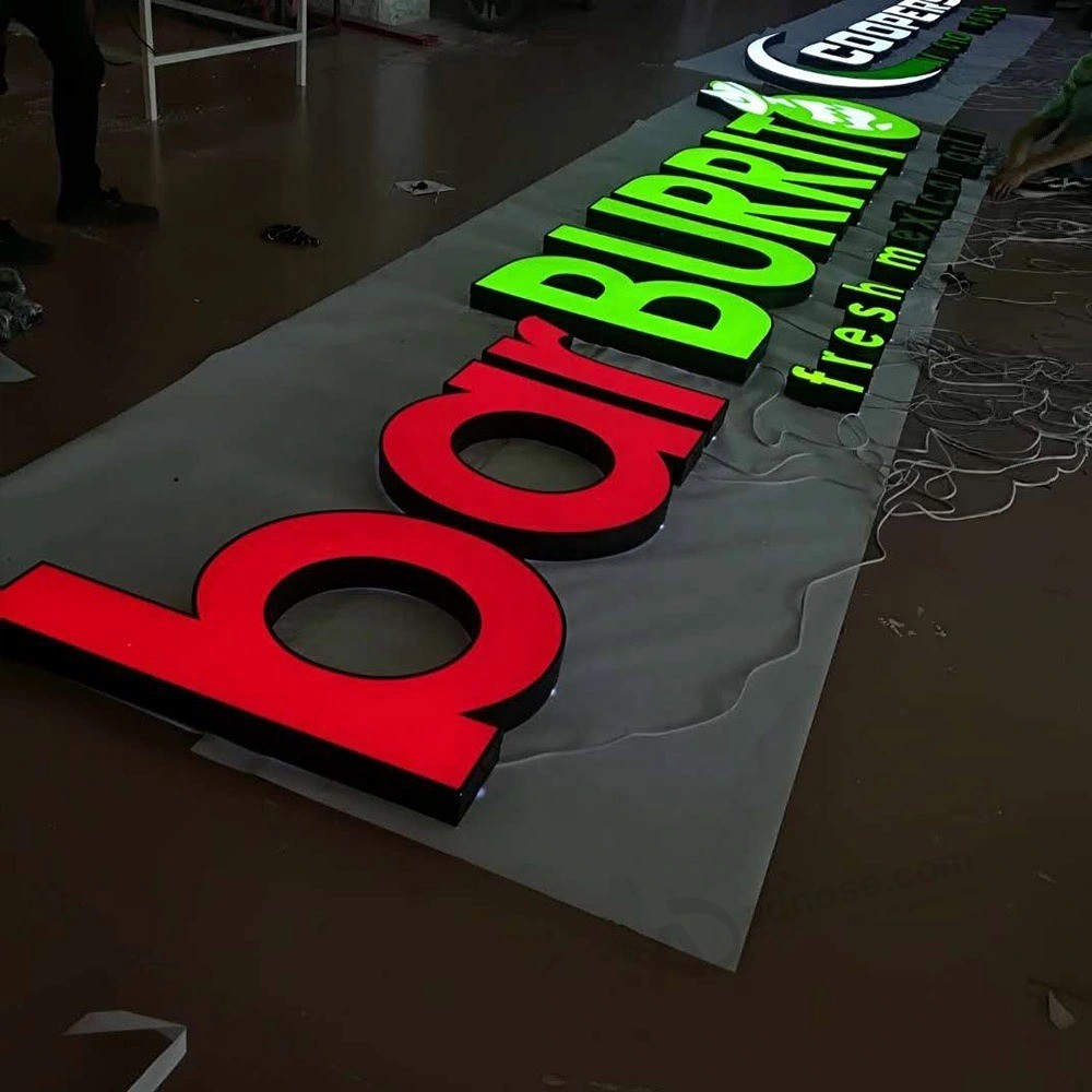 Publicidade em 3D Resina eletrônica Epóxi LED Canal Letreiro para logotipo