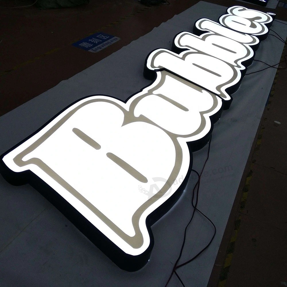 Publicidade em 3D Resina eletrônica Epóxi LED Canal Letreiro para logotipo