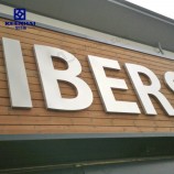 Panneau de lettre 3D en acier inoxydable gravé en métal gravé au design