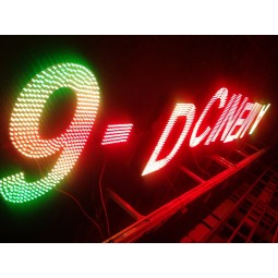 Gebäudedekoration Großer Schildbrief / Ladenfrontbuchstabe / RGB-Werbung LED beleuchteter Schildbrief
