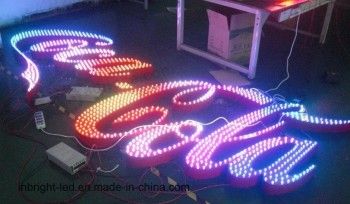 canal de publicidade ao ar livre RGB sinalizador de letras LED / sinalizador luminoso usado