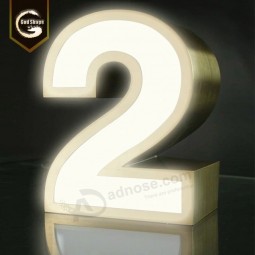 2020 Werbung Werbung LED Metall Kanal Buchstaben super helle LED Zeichen Buchstaben Brille Rahmen 3D hintergrundbeleuchtet facelit Metall Buchstaben