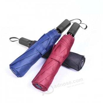 2020 Meilleure vente promotionnelle anti-pluie manuel publicitaire ouvert 3 parapluie pliant avec impression de logo (BR-FU-612)