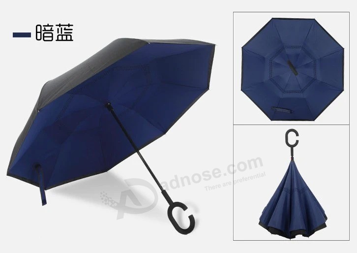 Guarda-chuva de publicidade com logotipo personalizado Guarda-chuva viva-voz dupla-camada guarda-chuva reverso