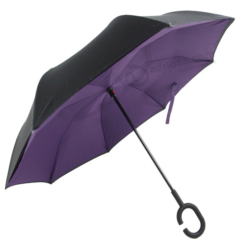 Guarda-chuva de golfe reto automático à prova de vento de 62/68 polegadas com logotipo personalizado Impressão ventilada dossel duplo para presentes / promoção / publicidade