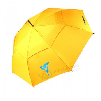 Parapluie de marque personnalisé de qualité supérieure, parapluie de golf ventilé de promotion droite, parapluie de pluie publicitaire