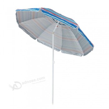 Parasol de plage UV extérieur fort avec impression de logo personnalisé 180/200 cm pour la publicité promotionnelle et l’affichage de rue