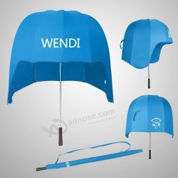 creatieve verticale helm paraplu zonnescherm zonnescherm grote winddichte paraplu reclame paraplu cadeau maatwerk