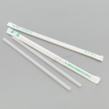 Paille PLA compostable avec emballage individuel en papier