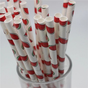 Pailles en papier à boire pour les enfants Fête d’anniversaire Mariage Décoration de Noël Paille en papier à boire diaposable créative
