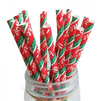 Pailles en papier de décoration de table de Noël biodégradables écologiques pour la décoration de fête