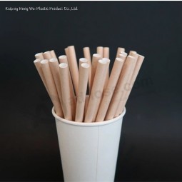 8mm*Customized Disposable Biodegradable Brown Drinking Straw Paper Straw