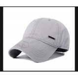 Gorra de béisbol deportiva de algodón personalizada Sombrero publicitario con logotipo de etiqueta de metal colorido 6 paneles diseña tu propia gorra