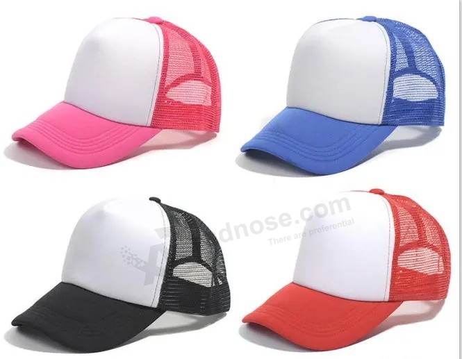 Goedkope reclame op maat 100% polyester sport mesh Trucker Cap en hoed