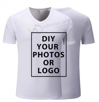 T-shirt personnalisé 100 % coton Faites votre logo de conception Texte DIY Imprimer T-shirt de conception originale de haute qualité