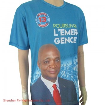 Vente en gros de t-shirts publicitaires d’élections articles promotionnels chemise personnalisée t-shirts sérigraphiés