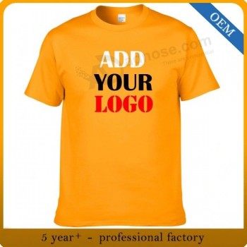 Vente en gros hommes pas cher coton / polyester publicité impression promotionnelle t-shirt