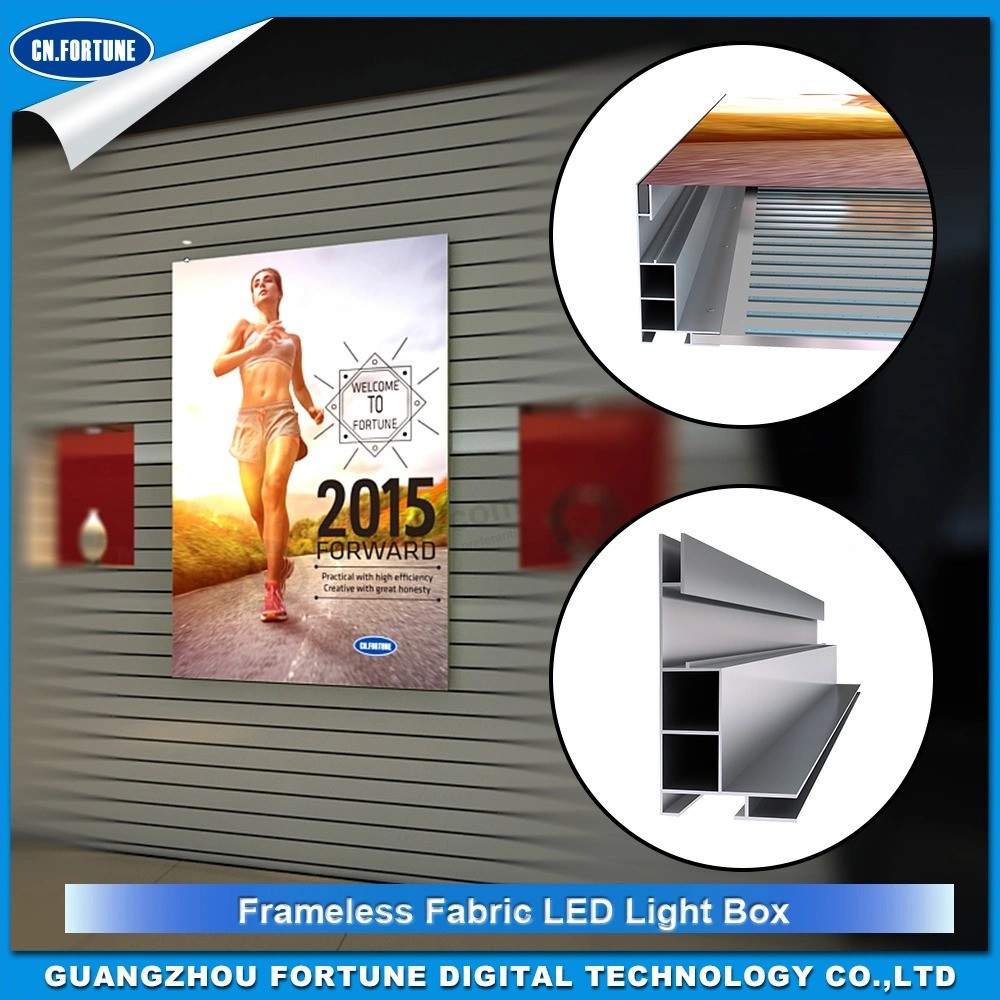 High Quality Frameless Fabric LED Light Box for Advertising